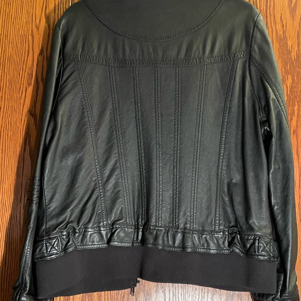 Black leather jacket